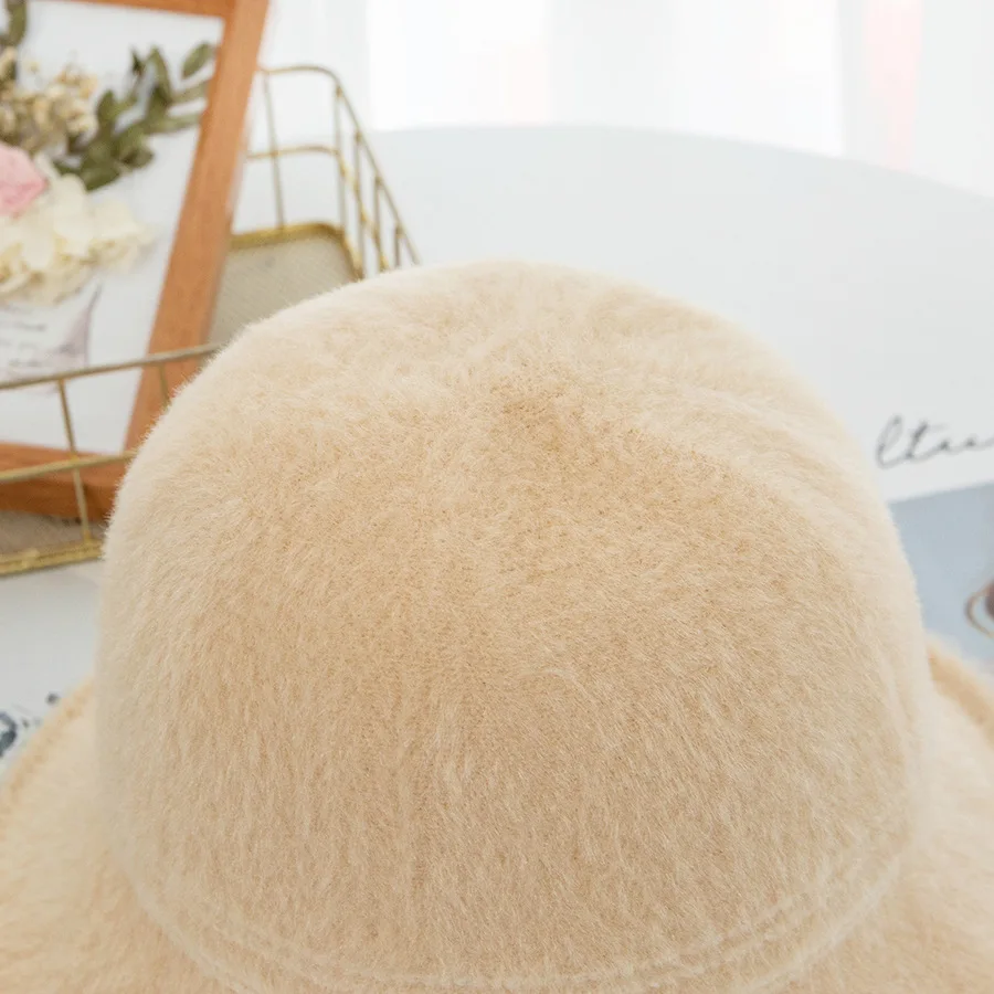 USPOP 2020 новые модные шляпы ведерки Женские однотонные теплые шапки женские зимние