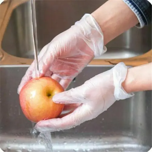 

100 pcs Set PVC Disposable Gloves Streachable Gloves for Kitchen Transparent Multifunctional Powder S M L XL