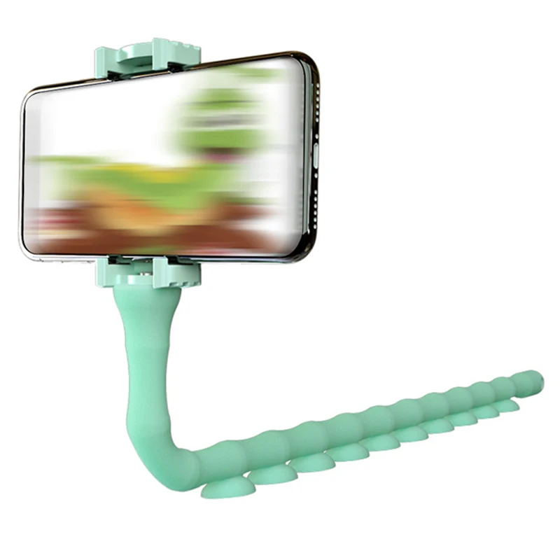 Phone Bracket with Suction Cup Caterpillar Cell Phone Holder for Kitchen Windshield Bed JA55