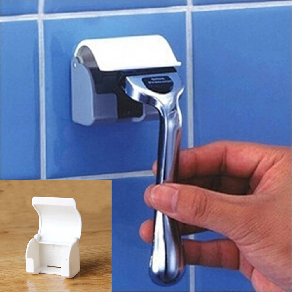 Razor Hanger Stable Dustproof Plastic Removable Storage Wall Mount Bathroom Rack Self Adhesive Space Saving Shaver Holder Home