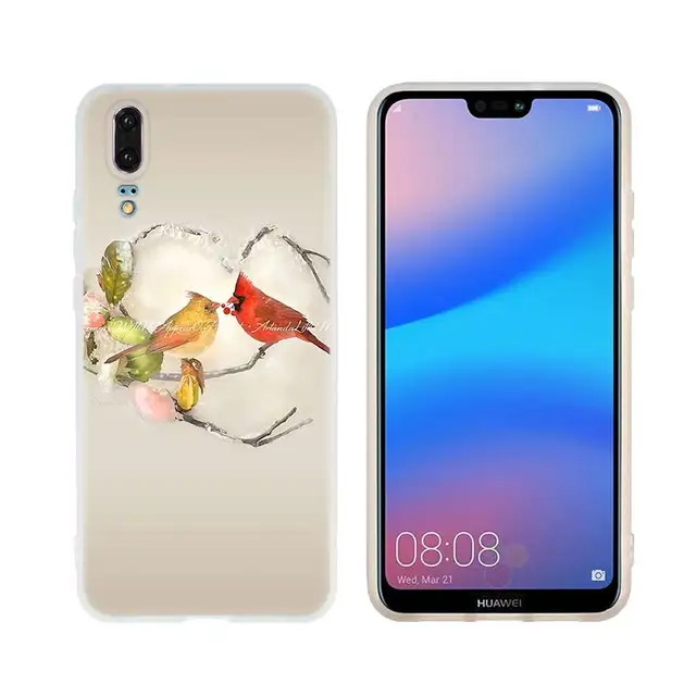 Soft Silicone Case For Huawei P50 P40 P30 P20 Lite E Pro Plus P Smart Z 2019 2020 Coque Winter warmth hd printing 13