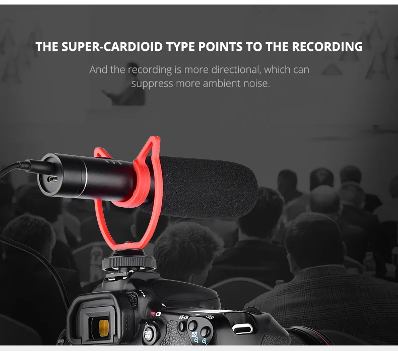 Микрофонная видеокамера Mic05 для камеры Canon Nikon sony DSLR для Gopro 5 6 7