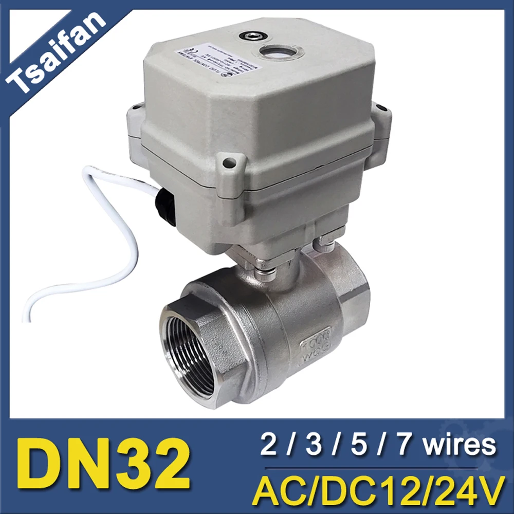 

Electric Motorized Valve DN32 Motorized ball Valve 15Nm actuated valve with manual running time 12 seconds for drinking water