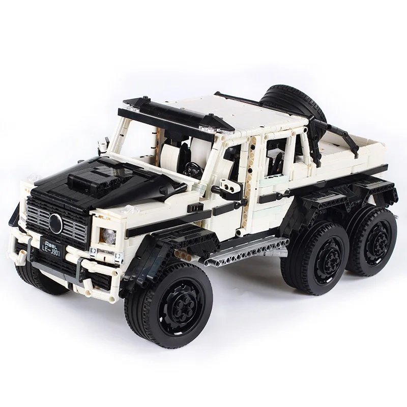 LE-J901 3300 шт. техническая серия RC автомобиль MOC 2425 G63AMG 6X6 LAND крейсер модель строительные блоки кирпичи автомобили игрушки для детей