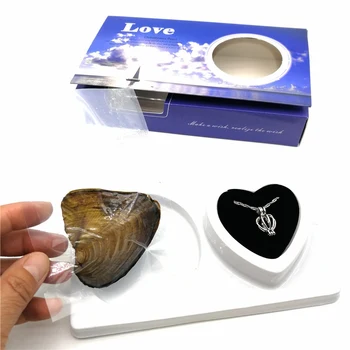 

DIY Valentine's Day Gift Natural Oyster Mussel Beads Constellation Wish Boxes Freshwater Pearl Pendant Necklace For Women
