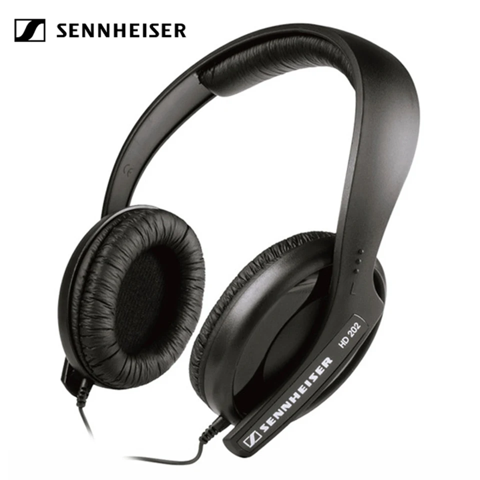 Наушники Sennheiser HD202 с глубокими басами проводные стереонаушники шумоизоляцией 3 5