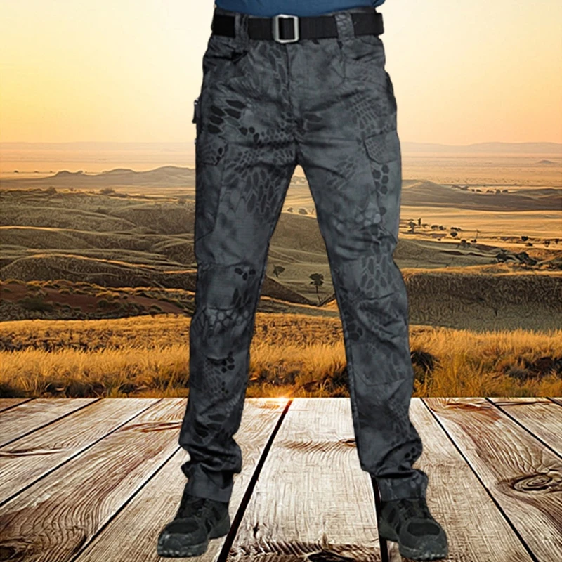 Men's Tactical Cargo Pants Elastic Multi Pocket Outdoor Casual Pants Military Army Combat Trousers  Sweatpants Plus Size 6XL