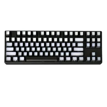 

104 Key Translucent DIY Ergonomic Keycap Side Printed Gaming Replacement Office Light Transmitting 2 Tone Computer Accessory