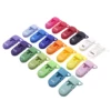 Free Shipping 15 Pcs Mix Colors Plastic Pacifier Clip Holder Soother Mam Baby Dummy Clips Chain For 20mm Ribbon 15 Colors 3