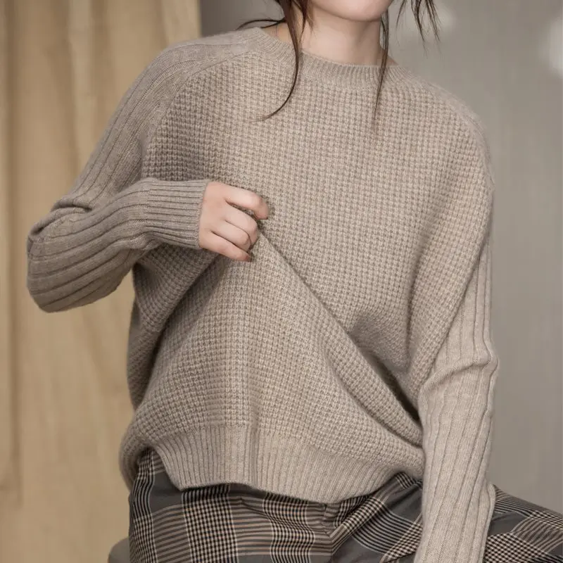 Thick O neck Warm Women cashmere Sweater Autumn Winter Knitted Femme Pull High Elasticity Soft Female Pullovers Sweater