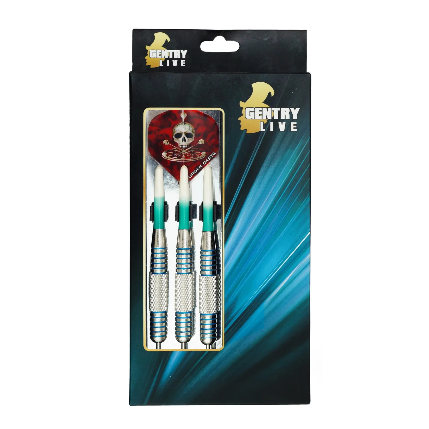 Gentry Live 25g-жесткий Дартс никелированный накатанный цветной узор Дартс тело градиентный цвет нейлоновый вал
