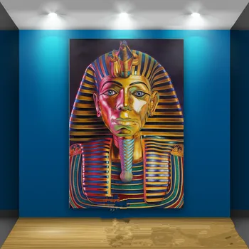 

Egyptian Pharaoh Tideway Street Art Creative Personality Abstract Frameless Draw Home Living Room Wall Decor M3786