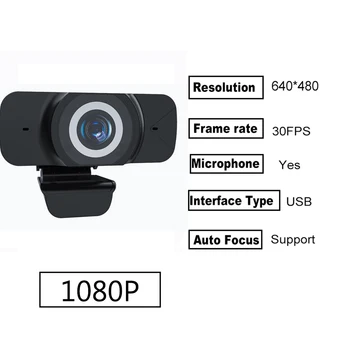 

HD 1080P Webcam USB PC Computer Camera with Microphone Driver-free Video Webcam Autofocus For Online Live Learn Meeting Work
