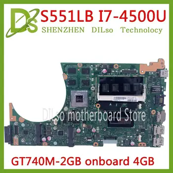شراءKEFU S551LB اللوحة ل ASUS S551LA S551LN S551L R553L S551 اللوحة 4GB RAM I7-4500U GT740M-2GB الأصلي 100% اختبار