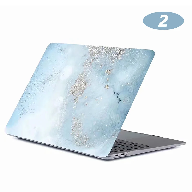 Мраморный Жесткий Чехол для ноутбука для Macbook Air 13 Pro retina 11 12 13 15 с сенсорной панелью Coque Etui для Macbook Pro 13 15 Pouce A1708 - Цвет: B