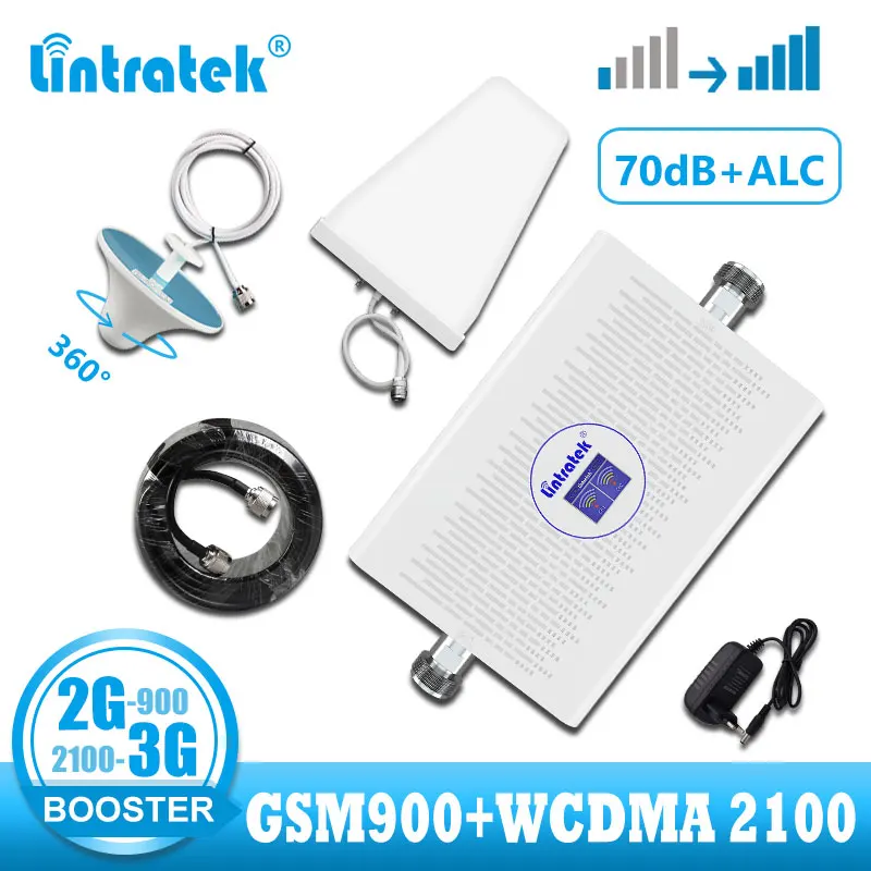 Ретранслятор lintratek GSM 2G 3G усилитель сотовой связи 900 2100 WCDMA UMTS сигнала сотового