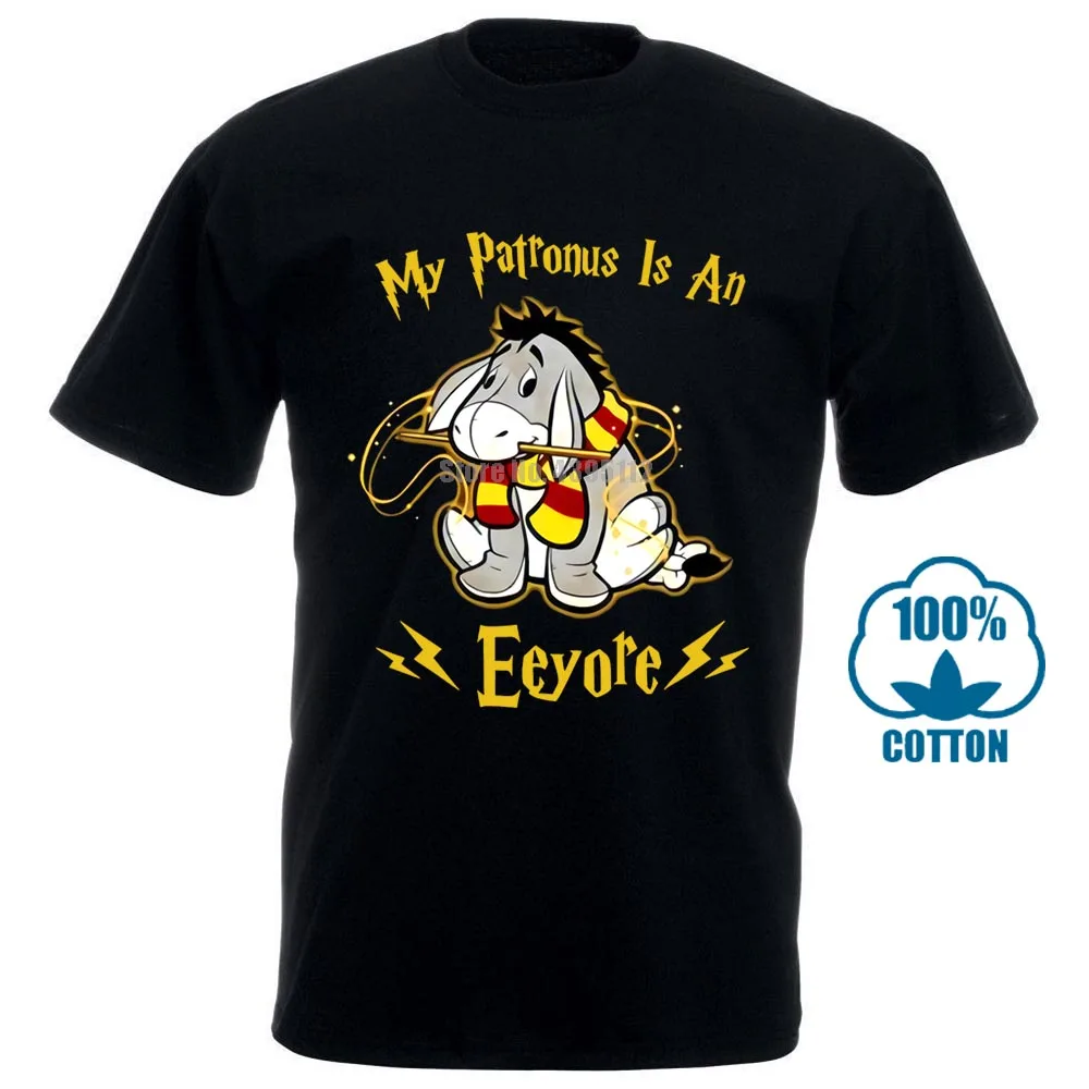 

My Patronus Is An Eeyore T Shirt Black Cotton Men Cartoon T Shirt Men Unisex New Fashion Tshirt Free Shipping Top Ajax