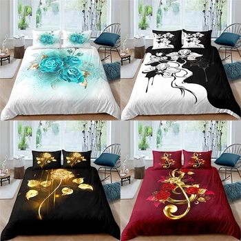 

Black White Musical Note Printed 2/3Pcs Duvet Cover and Pillow Case Bedding Sets EU/US/AU Single Twin Full Queen King Size