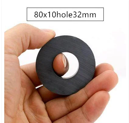 

1PCS 80X10hole 32 Hematite Powerful Ferrite Large Round Magnet Ordinary Large Magnet Large Permanent Magnet Ring Magnet