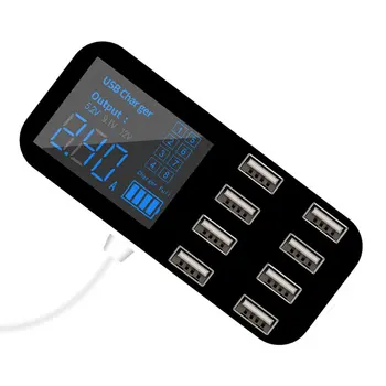 

A9S Super Pu Usb Charging Car 8-Port Charger Prevent Overcharge And Overcurrent Short Circuit Protection Function