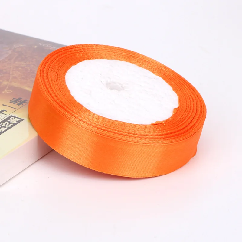 CarryWon 1 шт. 25 ярдов 2 см DIY Ремесло Лук ленточный край прозрачные свадебные ленты нарядная лента рождественские украшения - Цвет: Orange