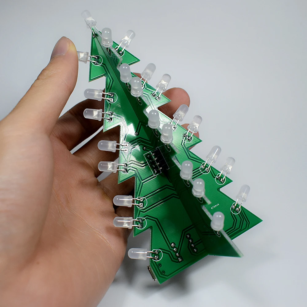 DIY звезда мигающий 3D светодиодный светильник украшение Рождественская елка электронный обучающий комплект модуль переключение различных эффектов одной кнопкой