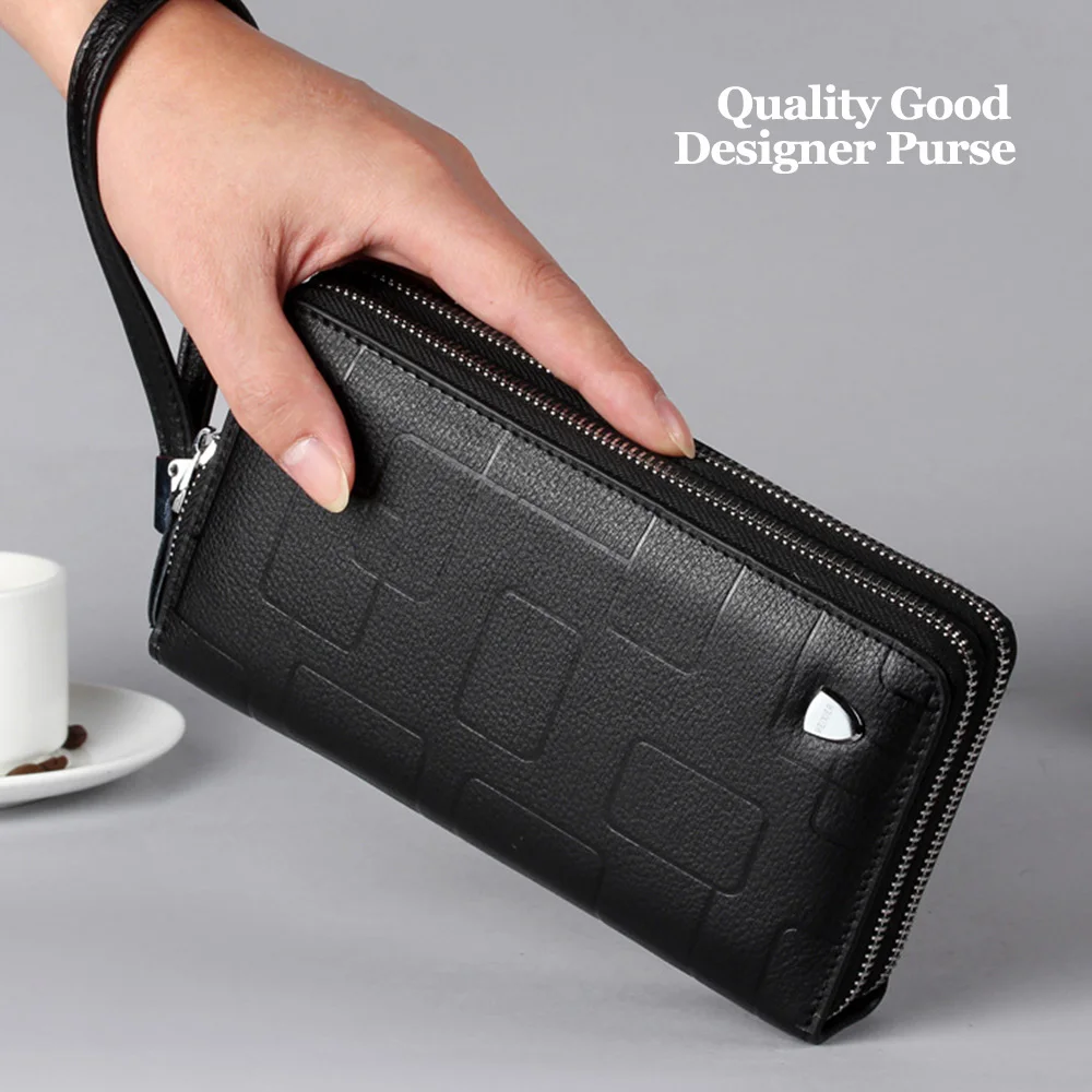 Amazon.com: Solid Men's Leather Wallet Short Designer Purse For Man Credit  Card Holder Male Dollar Money Bag : Clothing, Shoes & Jewelry