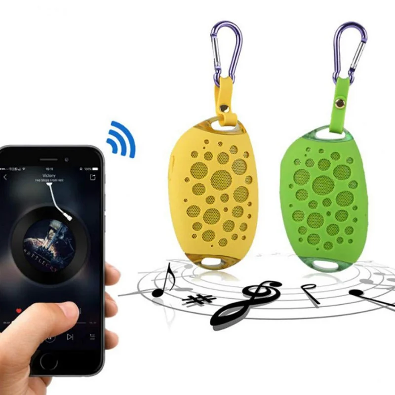 Мини беспроводной Bluetooth динамик стереоколонка для улицы с микрофоном крюк IP54 Водонепроницаемый LHB99