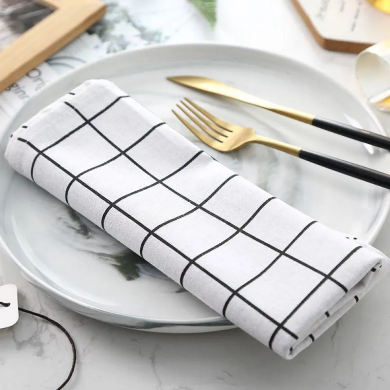 Home Decor Cup Mats Napkin Printed Cotton Linen Placemat Tea Towels for Kitchen Dining Table Mat European-style Coaster Pads