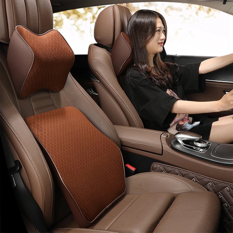 Car memory cotton headrest neck pillow waist pillow Car for Kia K3 2013 Kia K2 Kia Ceed Cee'd 2013 Kia Cerato - Color: Ga color screen clot