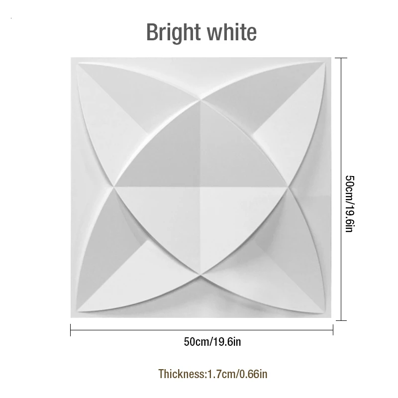 Bright white 4 шт./партия, 50x50 см, 3D наклейки на стену, настенная панель, волнистые розы, кривые, тисненые, 3D перламутровые, красочные, Свадебный декор, обои - Цвет: Bright white