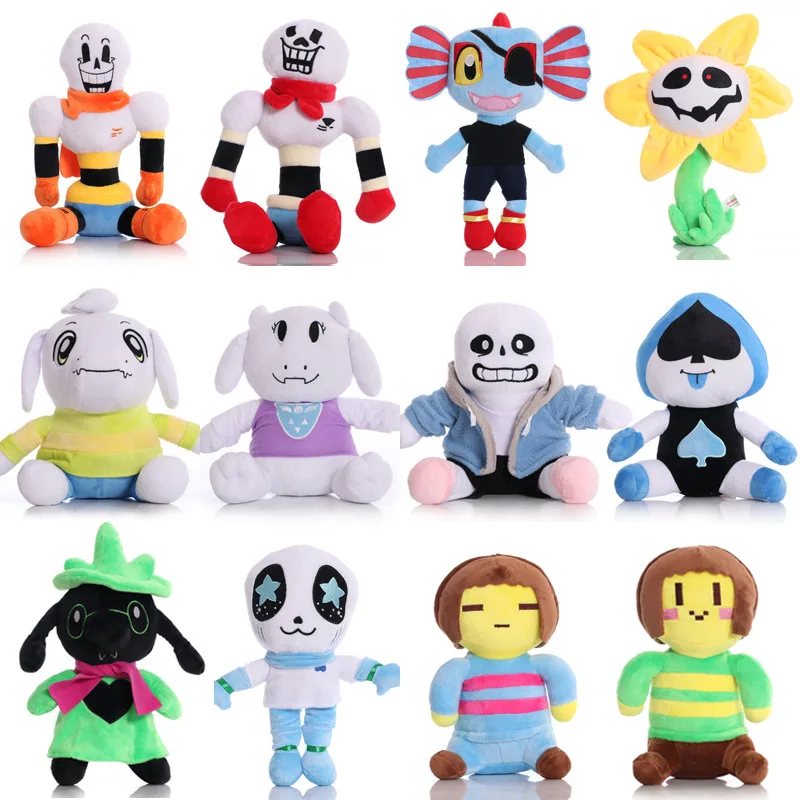 20-30cm Undertale Plush Toys Sans Frisk Chara Asriel Lancer Zombie Papyrus Doll Soft Stuffed Toy For Children Xmas Gifts | Игрушки и