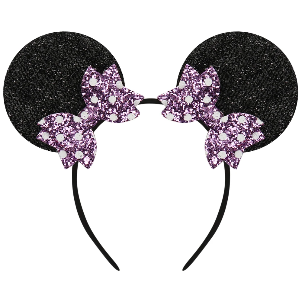 8 шт./лот, Мультяшные уши, повязки на голову для девушек, 4,5 дюймов, блестящие заколки для волос, повязки на голову, Детские обручи для волос, милые аксессуары для волос