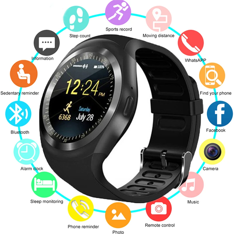 

Smart Watch Men Android with Touch Screen Sim Card Dial Call Relogio Smartwatch Clock with Whatsapp Facebook Fitness Tracker