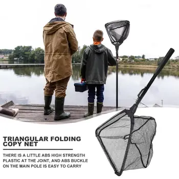 

Outdoor Portable Single Section Triangle Folding Copy Fishing Nets Dip Landing Net Fishing Accessories Fishing Net