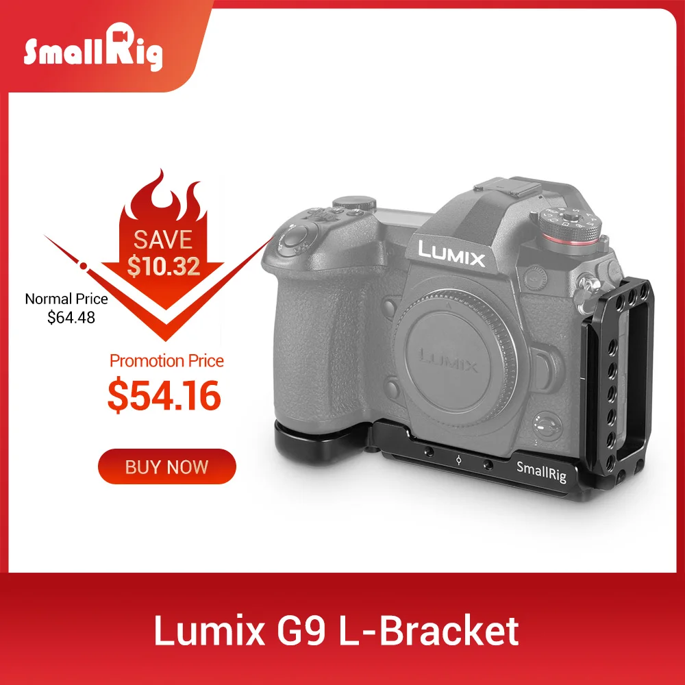 SmallRig G9 L Bracket for Panasonic Lumix G9 Camera L Plate Quick