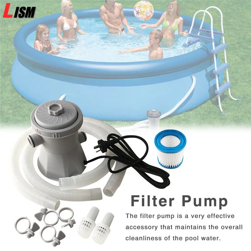 

220V Electric Filter Pump For Swimming Pool Reusable Practical Swimming Water Purifier Circulation Filter Pump Cleaning Tool