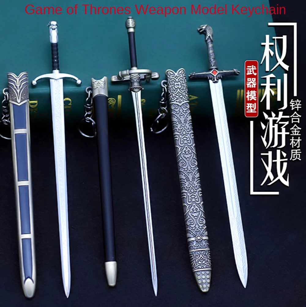 Game Of Rights 22cm Weapon Sword With Sheath Keychain Stark Family Sword Model Home Decoration Bag Car Pendant Gift For Mens Key Chains Aliexpress