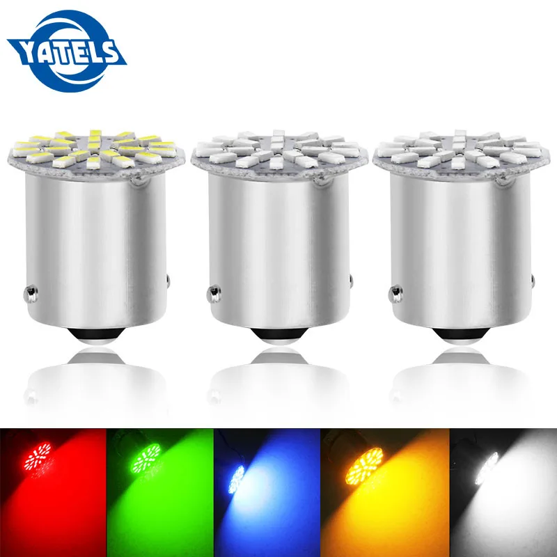1 PCS 12V 1156 1157 22SMD P21W BA15S BA15D LED Bulbs Car Headlights Brake Lights Reversing Turning Parking | Автомобили и