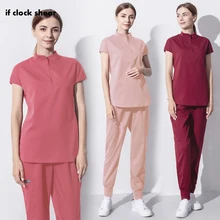 High Quality Beautician Work Suits Health Check Working Clothes Hospital Work Scrubs Women Uniform Spa Uniforms Nurse Top+Pants