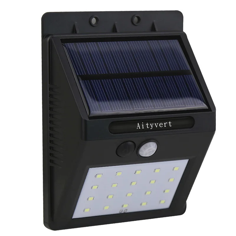 

Solar Lights Super Bright Human Body Sensing Wall Lamp 20LED Courtyard Landscape Lamp Outdoor Waterproof Garden Lighting Street