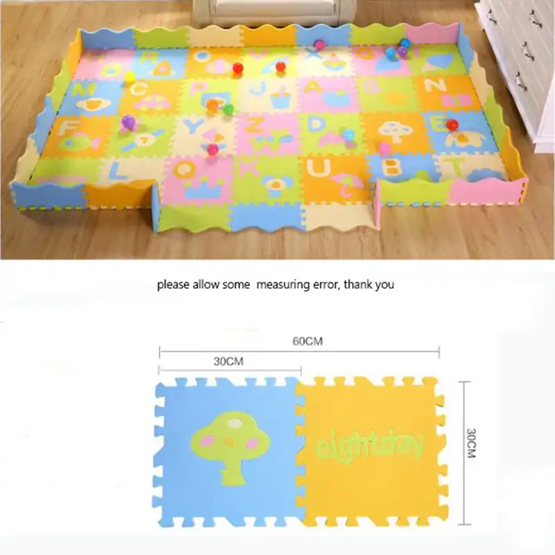 baby foam play mat with fence