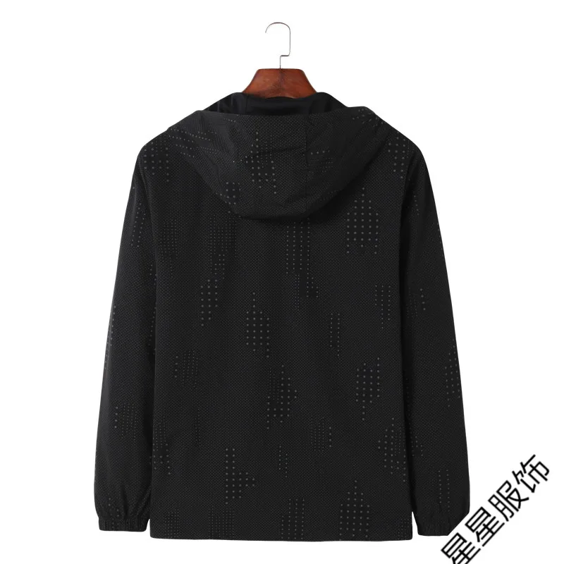 Плюс размер 6XL 7XL 8XL новая весенне-осенняя куртка-бомбер мужская повседневная утеплённая ветровка на молнии тонкая куртка с капюшоном верхняя одежда мужская куртка
