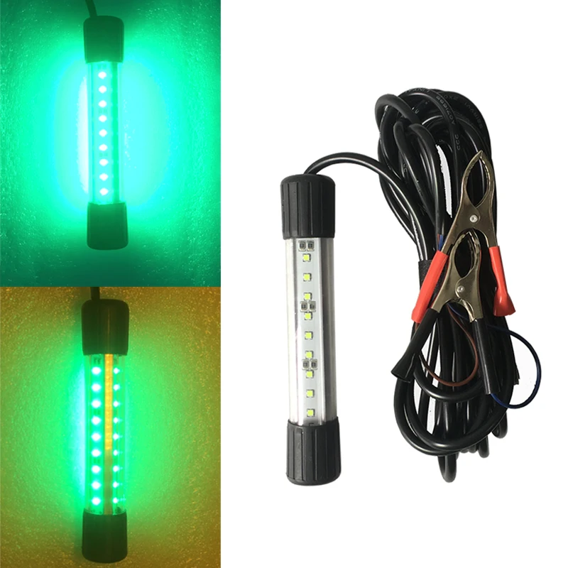 

12V 30W LED Green Underwater Submersible Night Fishing Light Attracts Prawns Collecting Fish Finder Lamp