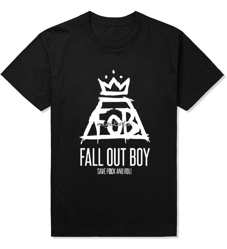 

Free Shipping Fashion Men T Shirts FOB Fall Out Boy Cool Printing Tshirts Funny Male Clothing Tees Cotton T-shirts Custom Tops