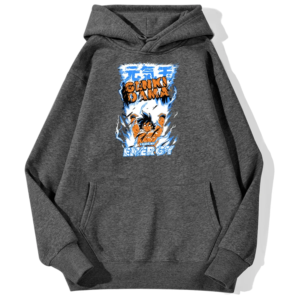 

Dragon Ball Z Hoodies Sweatshirt Hip Hop Japan Anime Tracksuit Goku Spirit Bomb Sweatshirt Fashion Autumn Fleece Streetwear