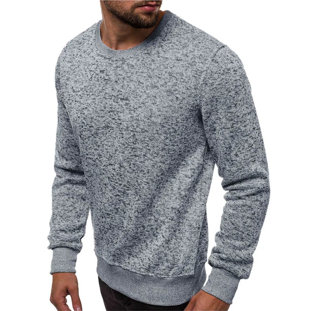 Sagace Clothes Men Sweatshirt Fashion Casual Men Autumn Warm Winter Solid Long Sleeve Pullover Sweatshirt Top Tee Outwear Blouse
