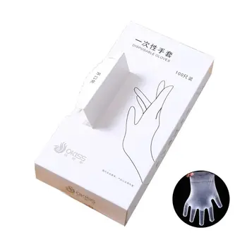 

100pcs Clear Disposable Gloves Latex Free- Plastic Large Gloves Disposable Food Safe Household Cleaning Food Glove DropShip