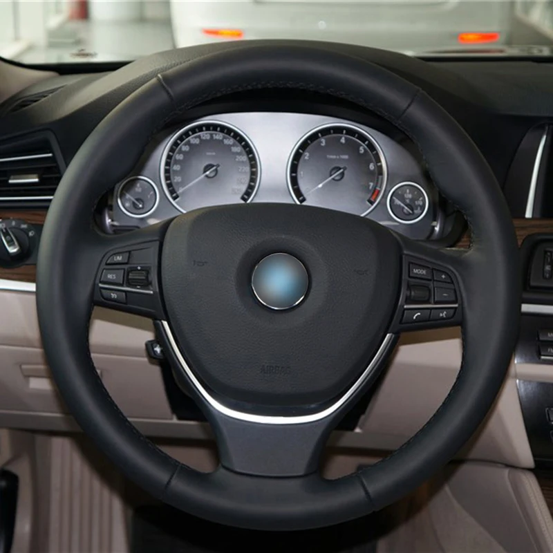 Декоративная накладка на руль матовая хромированная наклейка для BMW 5 series F06 F07 F10