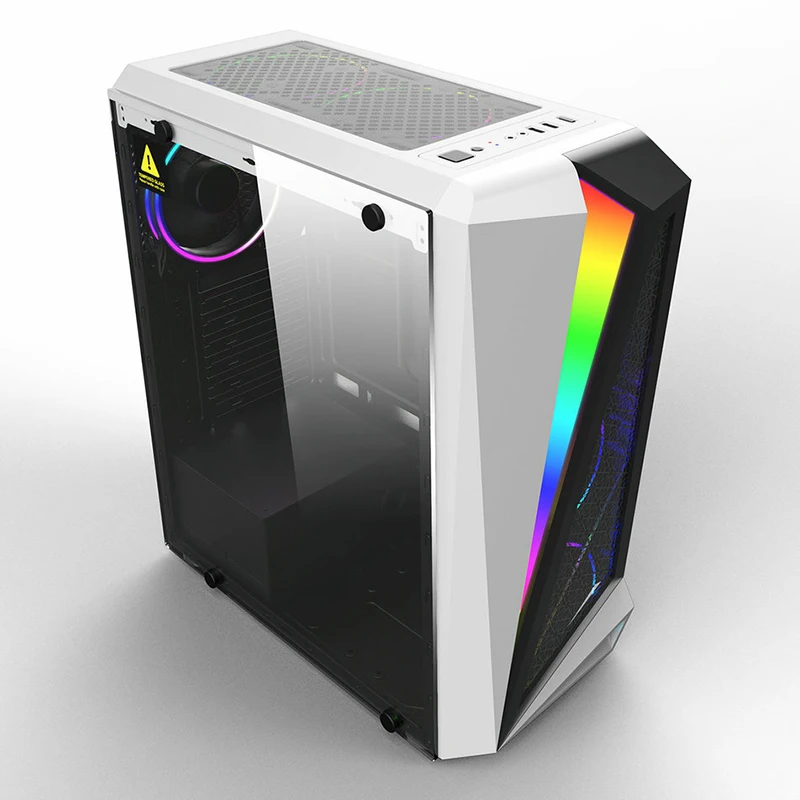 39*18*43,5 см diy игровой компьютер PC чехол ATX Полная сторона прозрачная стеклянная панель RGB светящаяся Настольная компьютерная материнская рама шасси